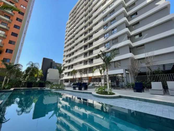 Studio para locação em Pinheiros, São Paulo-SP: 1 suíte, 1 sala, 1 banheiro, 27m² de área.