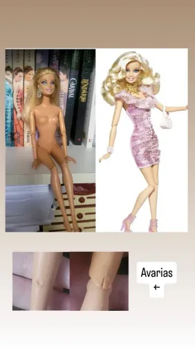 Barbie Fashionistas Swappin' Styles Glam de 2011 corpo e busto