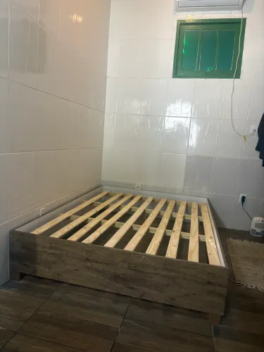 Base cama casal de madeira
