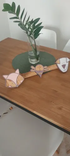 Cabideiro Infantil de Parede em Madeira - Temático Animais