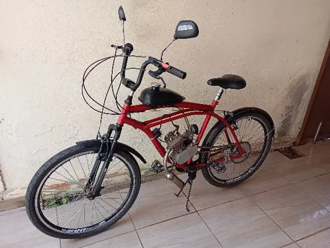 Bicicleta Motorizada 80cc 2T Aro 26 com amortecedor(Leia o Anúncio)