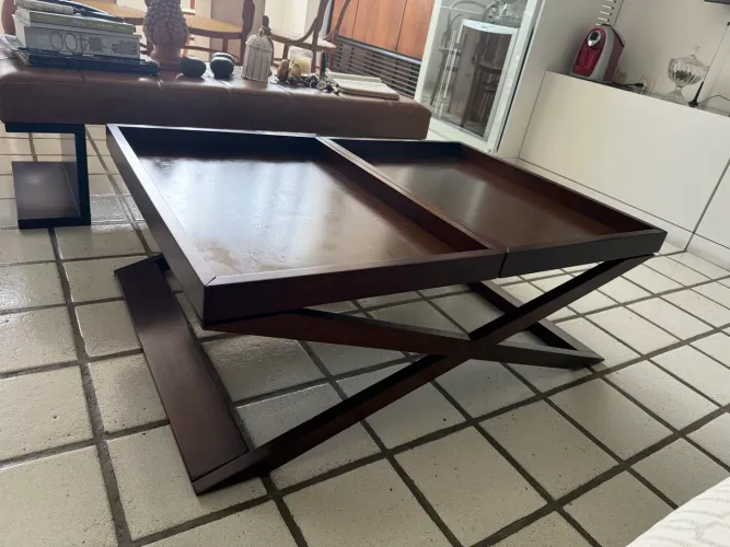 MESA DE CENTRO MADEIRA MACIÇA