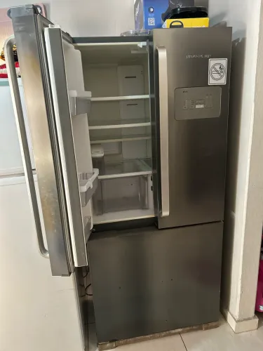 refrigerador Brastemp de aço inox