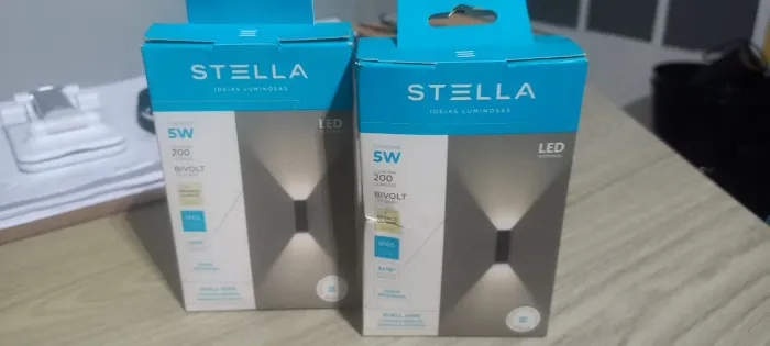 2 und.Wallace mini 5W 2 Fachos abertos Led arandela efeito branco quente ilumina 200 lum.