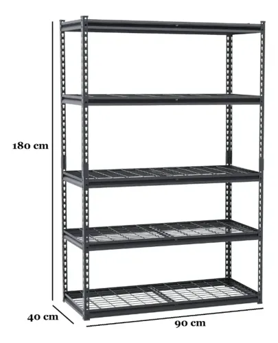 3x Estantes 5 Prateleiras Industrial Ajustável 180 X 90 900kg