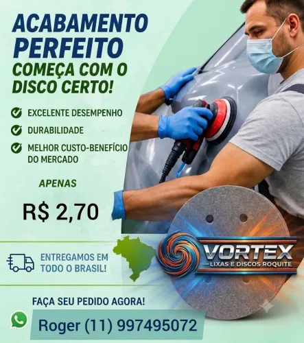 Discos roquite e folhas de lixa