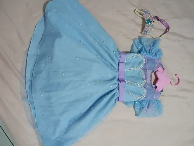 Vestido luxo princesa azul