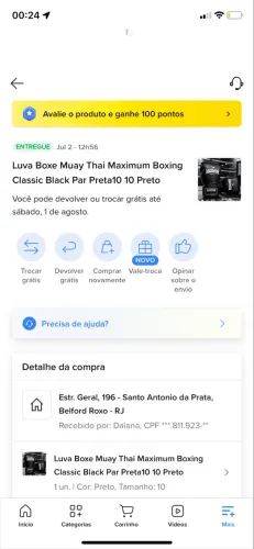 Luva boxe Muay Thai Maximum preta