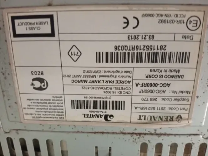 Rádio CD original do Renault Sandero Stepway