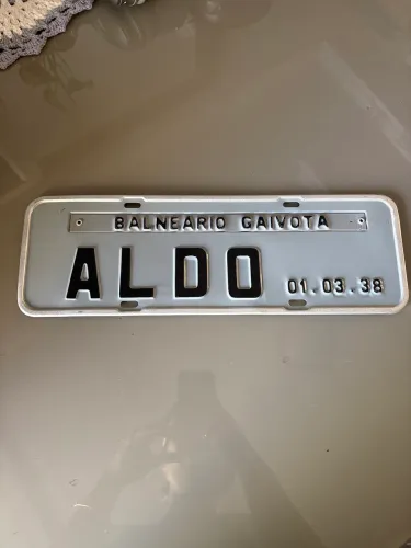 Placa metal ALDO Balneário gaivota