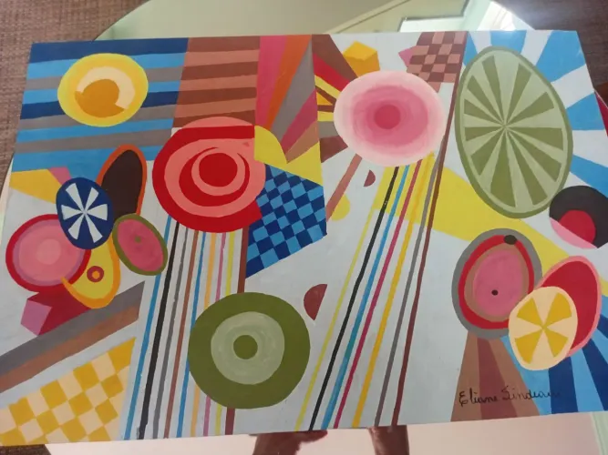 Vende-se quadro pintado a mao de acrilico