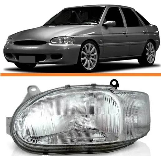 Farol ford escort zetec carcaça preta 97 98 99 00 01 02