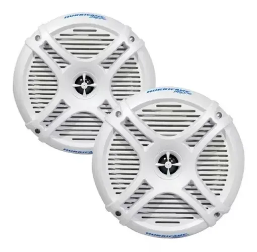 Kit Alto Falante Hurricane Marine 8'' Náutico Marinizado 320w Rms Par