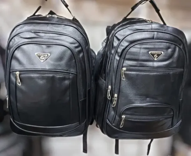 Mochila Executiva de Couro Premium Reforçada Cabo de Aço