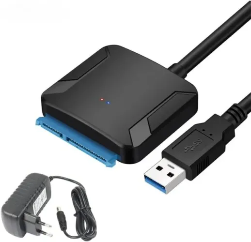 Cabo Adaptador + Fonte Conversor Usb 3.0 Hd Pc 3,5 Hd Ssd 2,5 Sata wpp:43. *