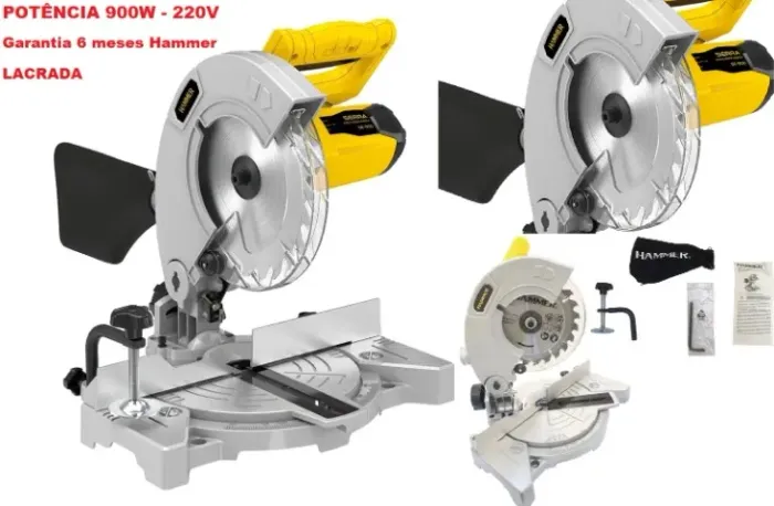 Serra de Esquadria Profissional Hammer 7.1/4 Pol 900W 220V com Garantia - Lacrada