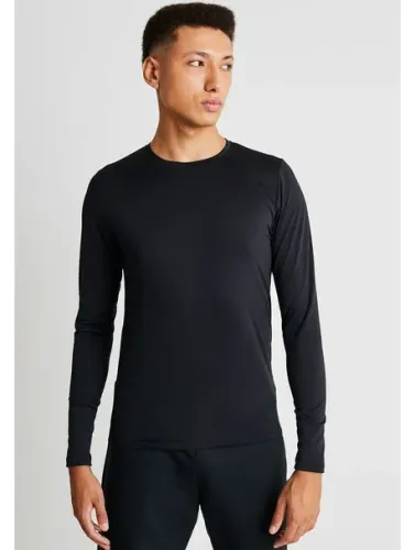 Camisa Térmica Manga Longa Proteção Solar UV50+ Tecido Dry Sport preta