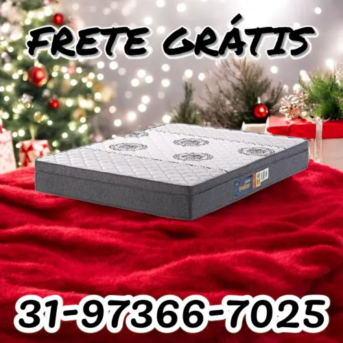 COLCHÃO CASAL D45 NOVOS 24 DE ALTURA MODELO PÉROLA 