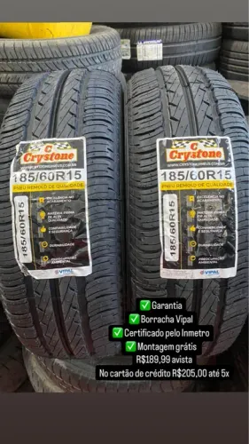 Pneu Crystone 185/60/15 (borracha Vipal)