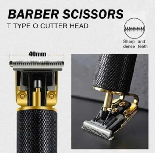 Máquininha profissional de cortar cabelo e barba recarregável via USB sem fio elétrico