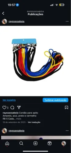 Cordão para apito