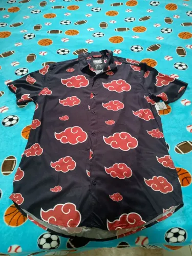 Camisa de botão Naruto 