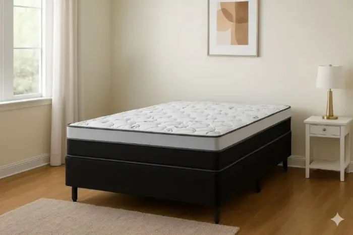 Conjunto Base com Colchão Casal de Molas Ensacadas Prime Light