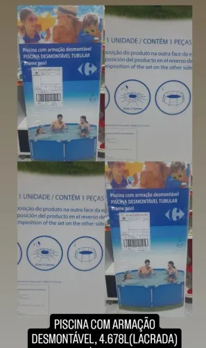 PISCINA COM ARMAÇÃO DESMONTÁVEL - 4.678L (LACRADA) 