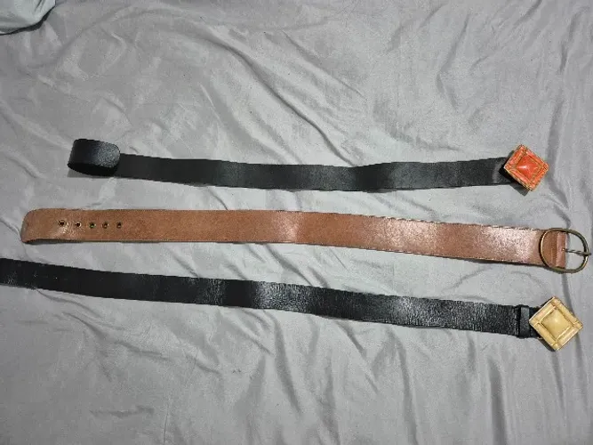 3 cintos de couro legitimo 1 metro cada