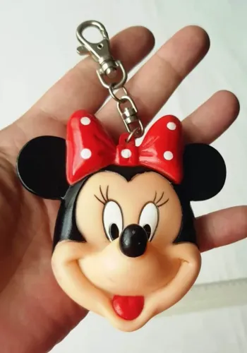 Chaveiro Porta Moedas de Borracha - Minnie - Colecionável Disney