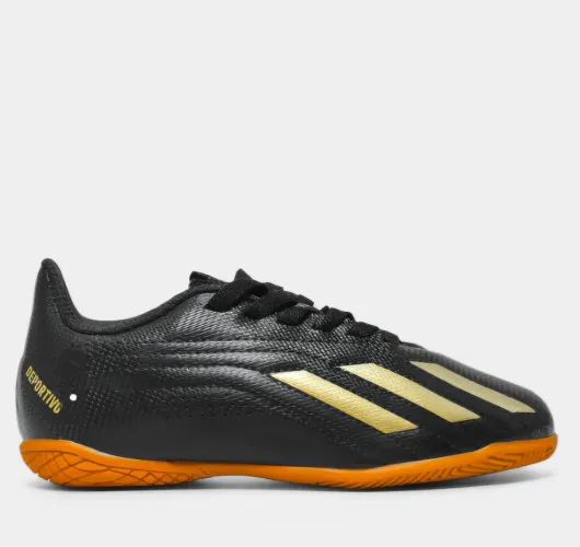 Chuteira Adidas - Tamanho 35 - Preta com Dourado - Nova