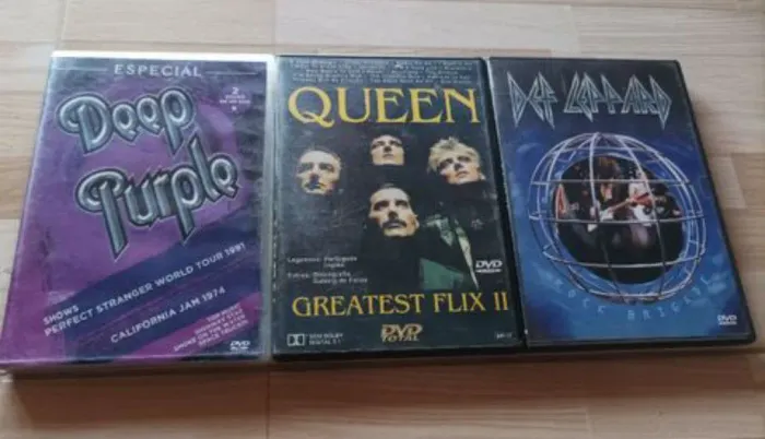 DVDs de Rock Clássico: Deep Purple, Queen e Def Leppard