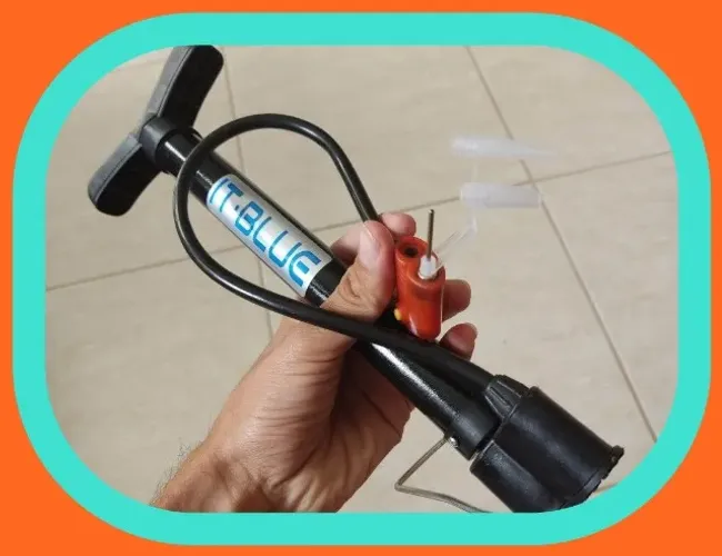 Bomba de Ar de Bicicleta e Bolas Para Pneu