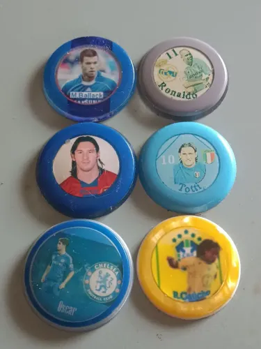 6 Botoes série Craques futebol de botão 