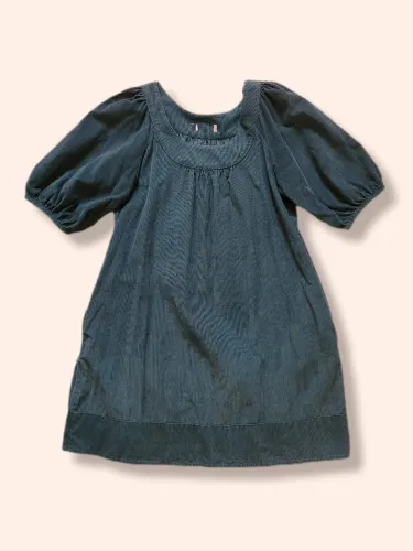 Vestido Cotelê Azul Petróleo Cantão