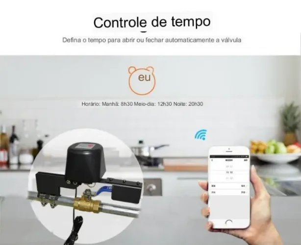 Registro de Água Eletrônico Wifi - Manipulador Motorizado