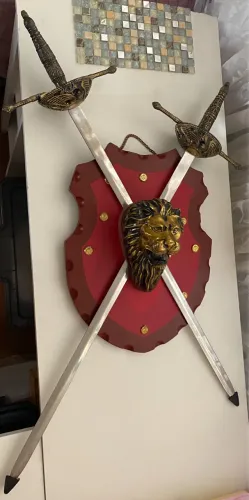 Carvas Banner Medieval ( cabide de espadas duplo Antigo)
