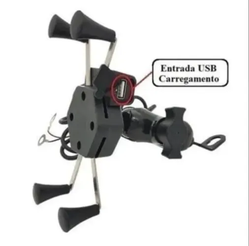 Suporte para celular com carregador USB