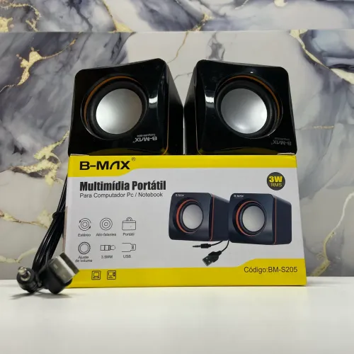 Caixa de Som B-MAX Para Música e Jogos no Notebook