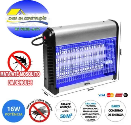 MATA MOSQUITOS MOSCAS PROFISSIONAL 16W 220V KALA