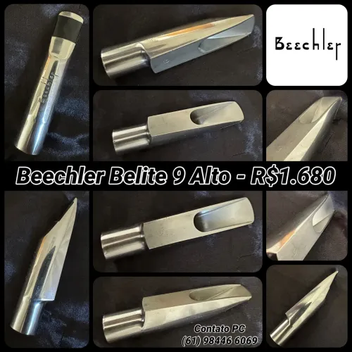 Boquilha Beechler Belite 9 - Sax Alto - Original USA - Metal 