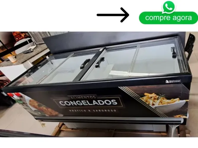 Ilha de Congelados Preta Gelopar 1,9M