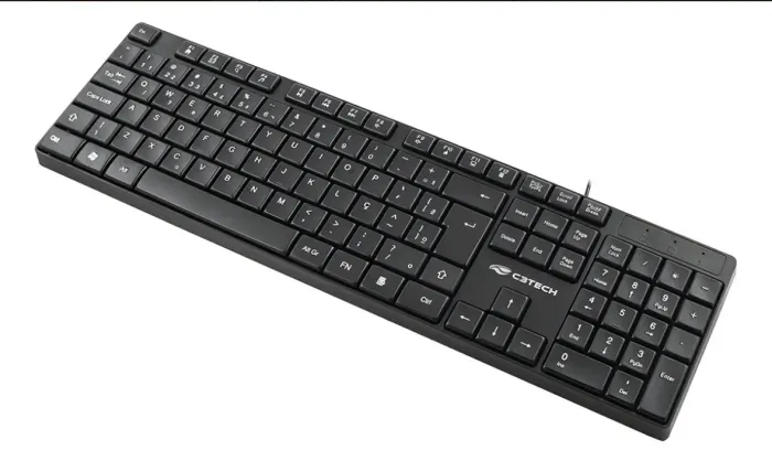 Teclado Slim USB Multimídia Brinde apoio ergonômico