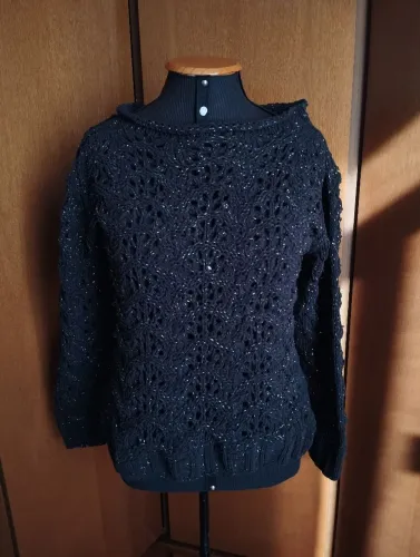 Blusa linda em tricô de poliamida
