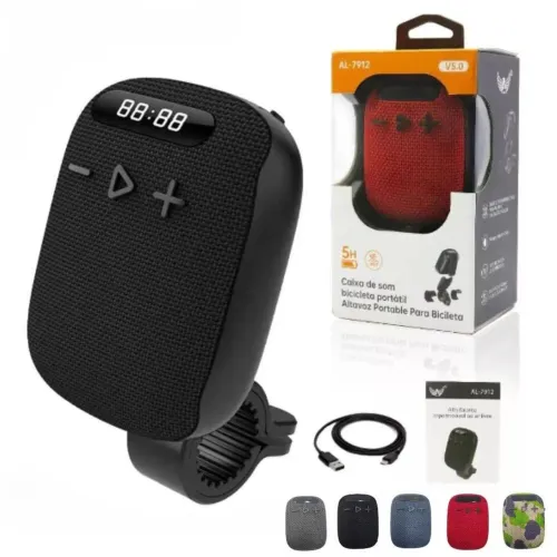 Caixa de Som Bluetooth para Bicicleta - Impermeável - 5h de Autonomia