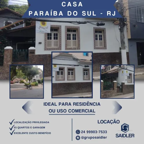 Casa para locação em Paraíba do Sul RJ