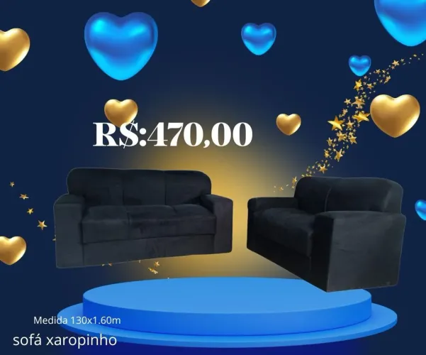 Conjunto Sofá Xaropinho 2 e 3 lugares - Conforto e Estilo! Várias cores 