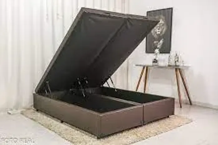 Box Baú Queen Cinza