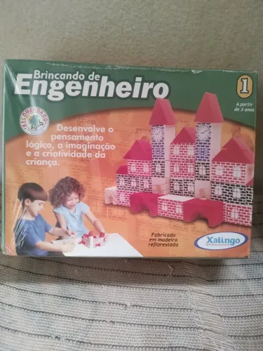 Jogo infantil, Brincando de Engenheiro, Xalingo- Blocos de Montar, 42 peças