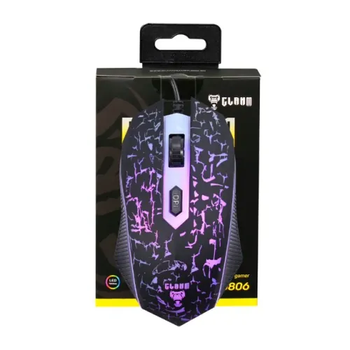 Mouse Gamer Scar 3600 DPI - CLANM - LED Rainbow - 1 Milhão de Cliques - Novo
